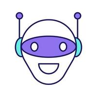 Chatbot color icon vector