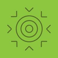 Goal linear icon. Purpose abstract metaphor. Thin line outline symbols on color background. Vector illustration