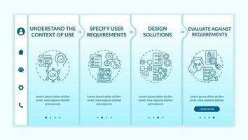 User-driven development onboarding vector template