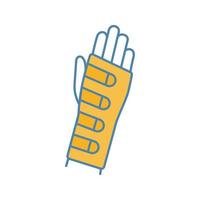 Wrist brace color icon vector