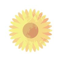 sunflower nature decoration vector