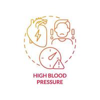 High blood pressure concept icon vector