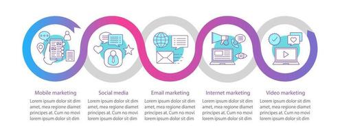 Internet marketing vector infographic template