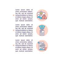 Fines for companies concept line icons with text vector