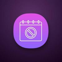 Protest event date app icon vector
