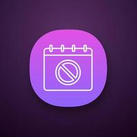 Protest event date app icon vector