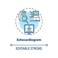 icono del concepto de ecocardiograma vector