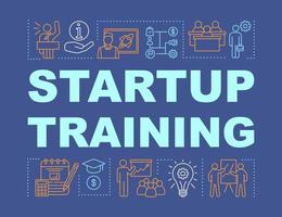 Startup training word concepts banner vector