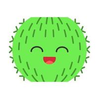 icono de color de sombra larga de diseño plano de cactus de barril vector