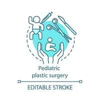 Pediatric plastic surgery concept icon vector