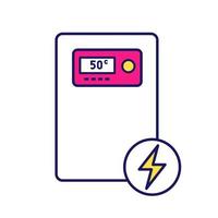 Electric heating boiler color icon vector