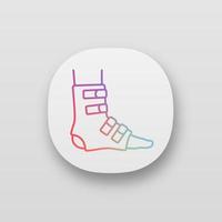 Foot ankle brace app icon vector