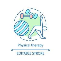 Physical therapy concept icon vector