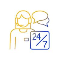 Customer support gradient linear vector icon