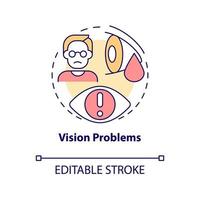 Vision problems concept icon vector