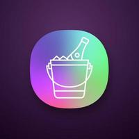 Champagne bucket app icon vector