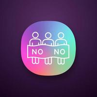 Protest event app icon vector