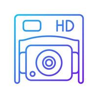 HD bottom camera gradient linear vector manual label icon