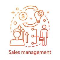 Sales management concept icon vector