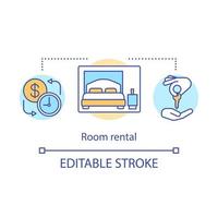 Room rental concept icon vector