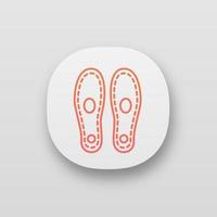 Orthopedic insoles app icon vector