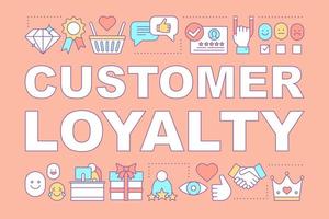 Customer loyalty word concepts banner vector