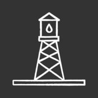 Oil rig chalk icon vector