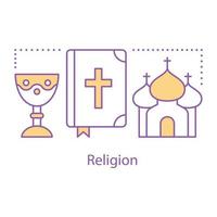 icono del concepto de religión vector