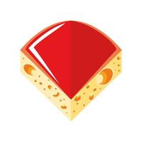 slice gouda cheese vector