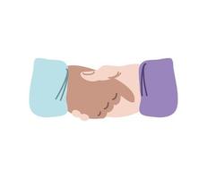 handshake peace gesture vector