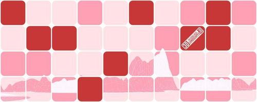 abstracción rosa. Mosaico poligonal montañas y cubos vector de imagen de stock.