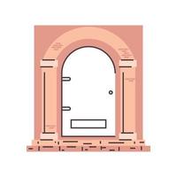 front door shaped arch vector