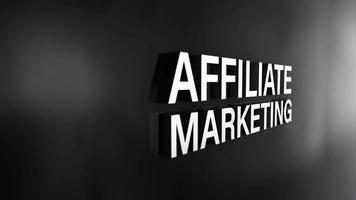 Text word flying of Digital Marketing Concept animation effect on black background. video