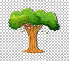 Tree on grid background vector