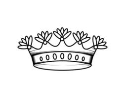 crown heraldic icon vector