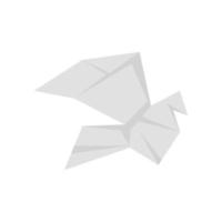 origami paper dove vector