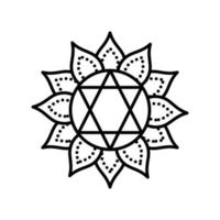 mandala star flower vector