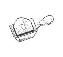 spoon with flour vector