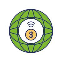 online payment world vector