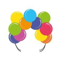 bunch of balloons vector