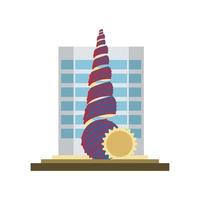 modern building sculpture vector