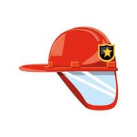 uniform firefighter hat vector