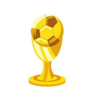 soccer trophy award vector