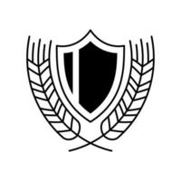 escudo emblema línea vector