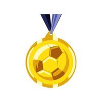 fútbol medalla de oro vector