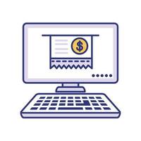 computer online payment vector