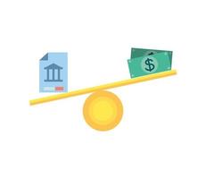 money and bank balance vector