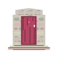 rustic front door vector