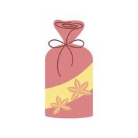 gift in blanket wrapped vector