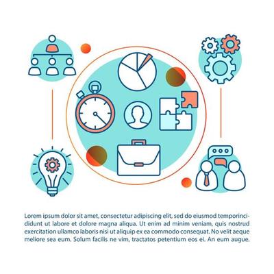 Teamwork concept linear illustration